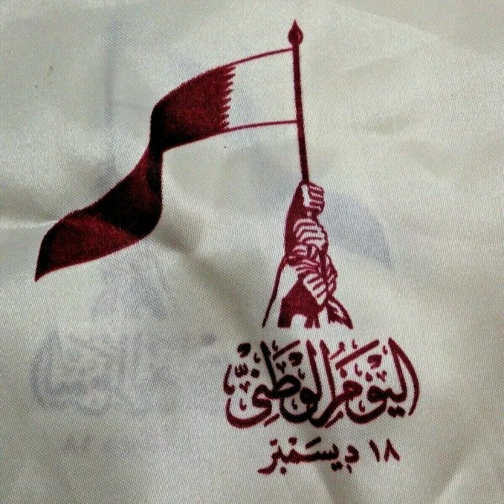 Qatar Flag National Day Scarf Football Team Soccer Pride